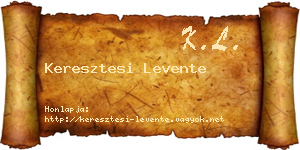 Keresztesi Levente névjegykártya